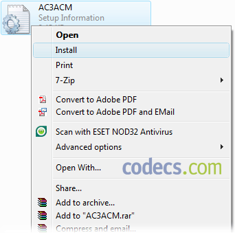 AC-3 ACM Codec 2.2 screenshot