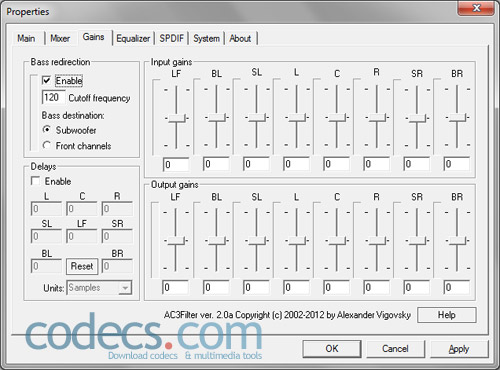 ac3 filter setup