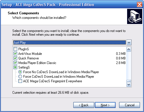 ACE Mega CodecS Pack 6.03 - Professional Edition screenshot