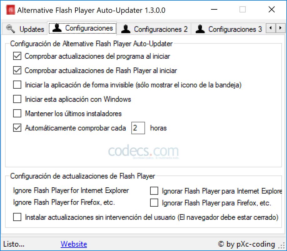 Alternative Flash Player Auto-Updater 1.3 screenshot