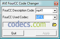 AVI FourCC Changer 1.00 screenshot