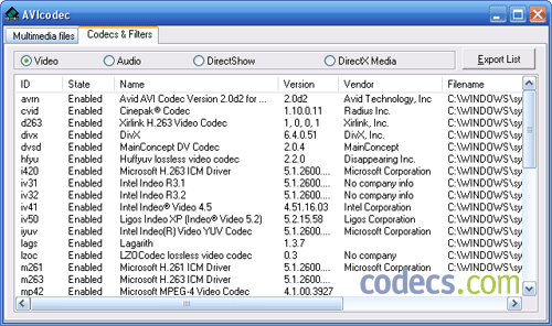 AVIcodec 1.2.0.113 screenshot