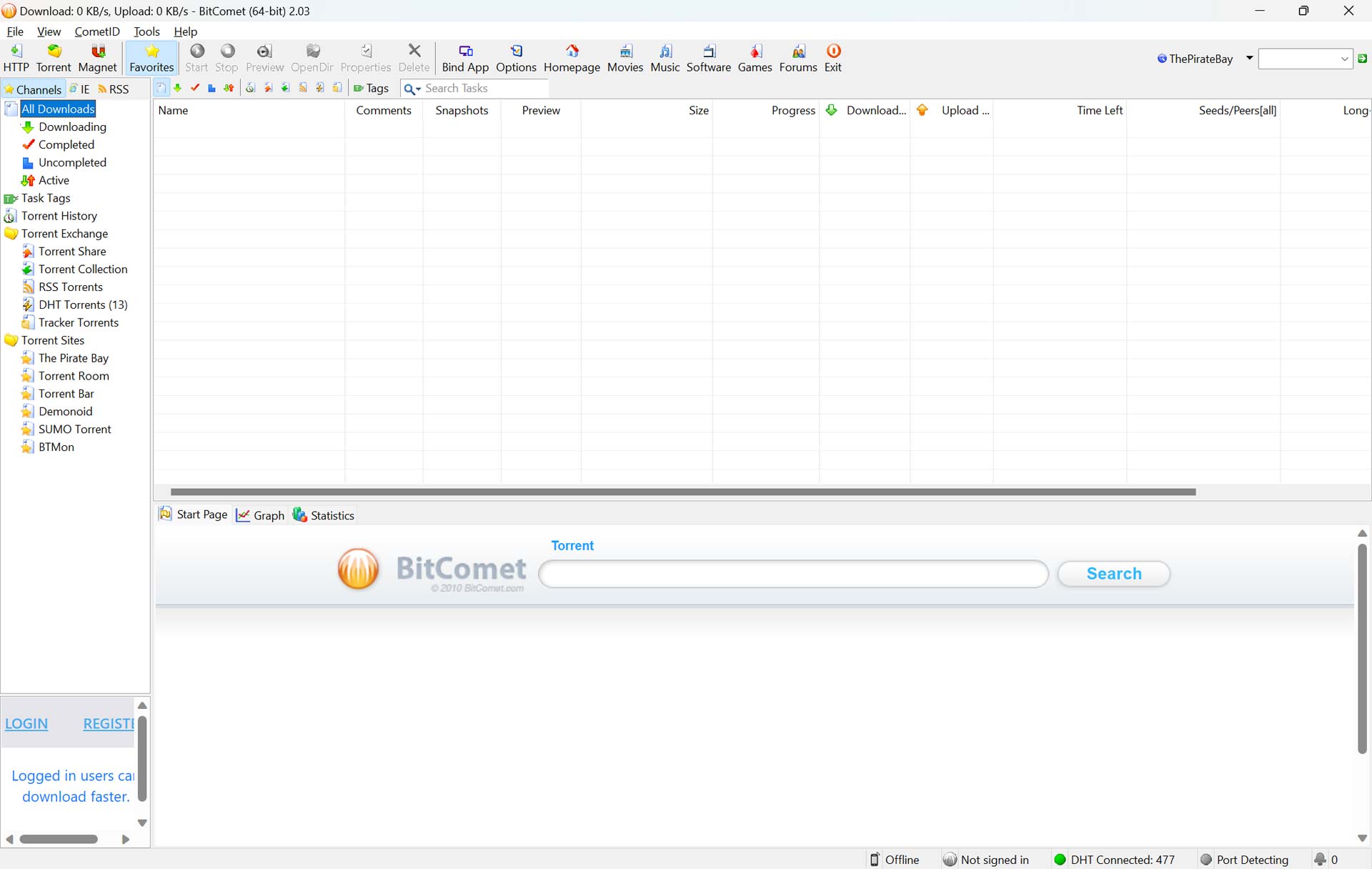 BitComet 2.06 screenshot