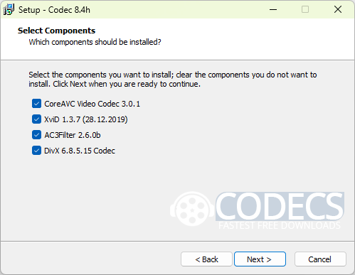 Codec 8.4h screenshot