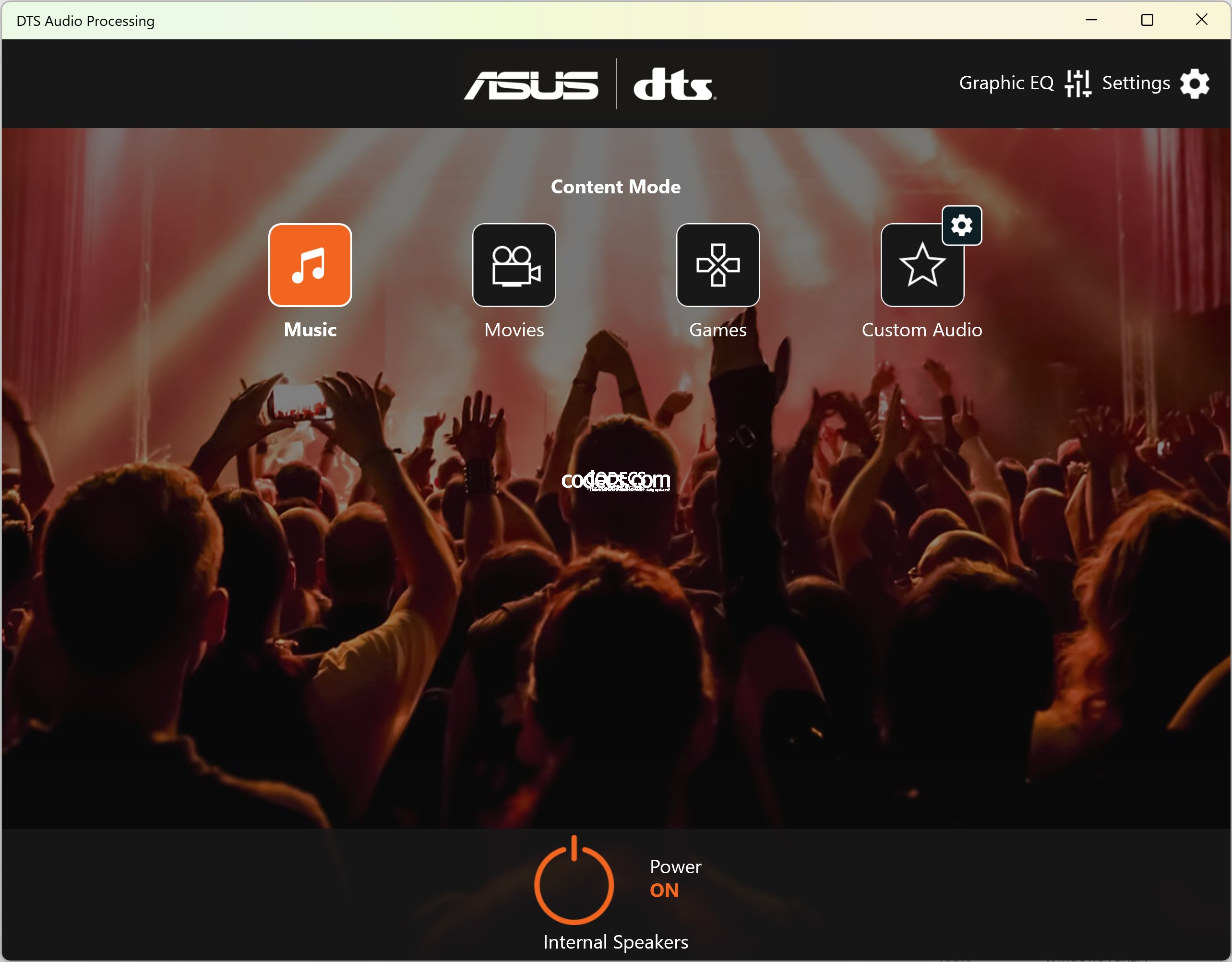 DTS Audio Processing 1.10.9 screenshot