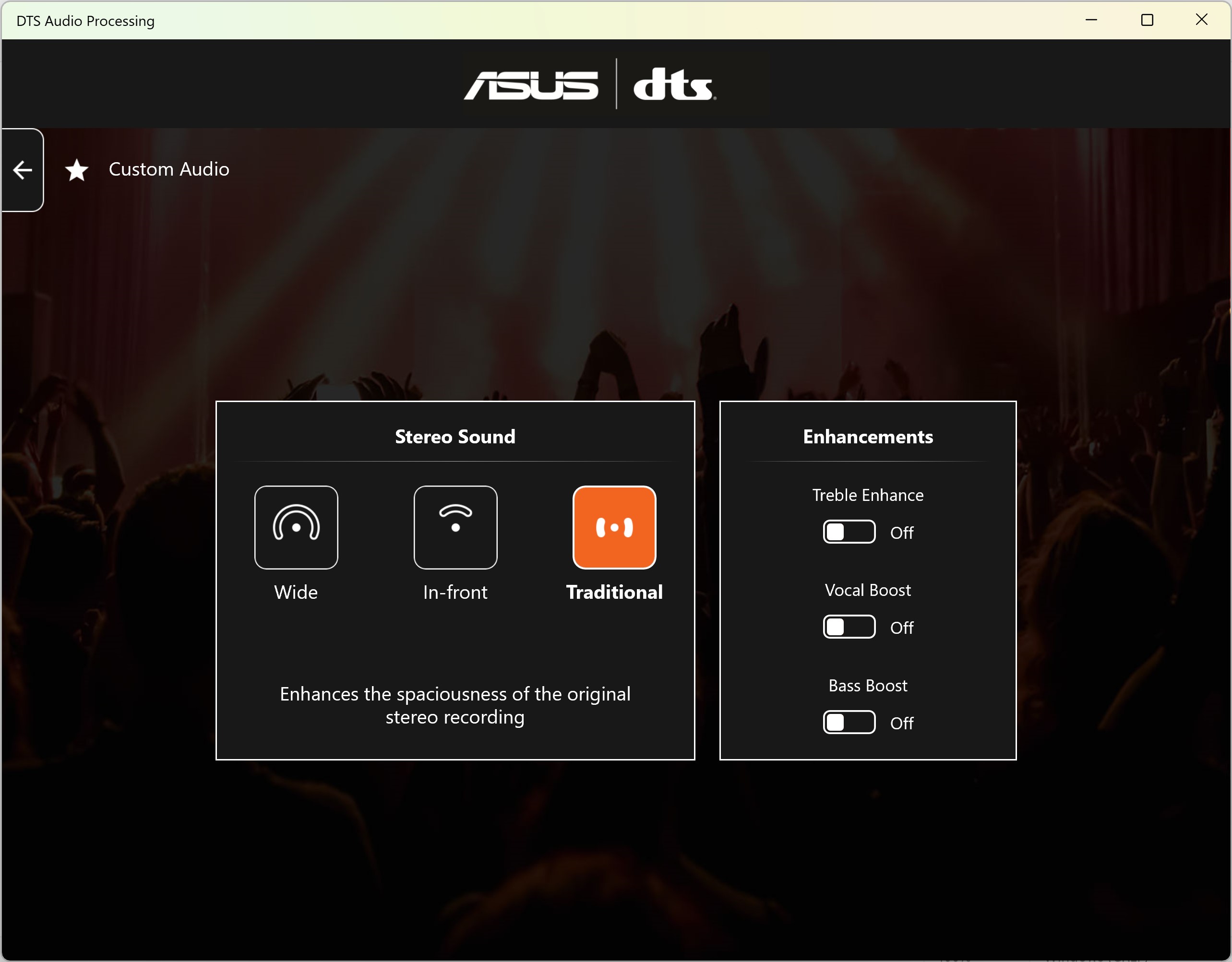 DTS Audio Processing 1.10.9 screenshot