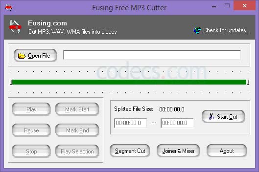 Eusing Free MP3 Cutter 2.8 screenshot