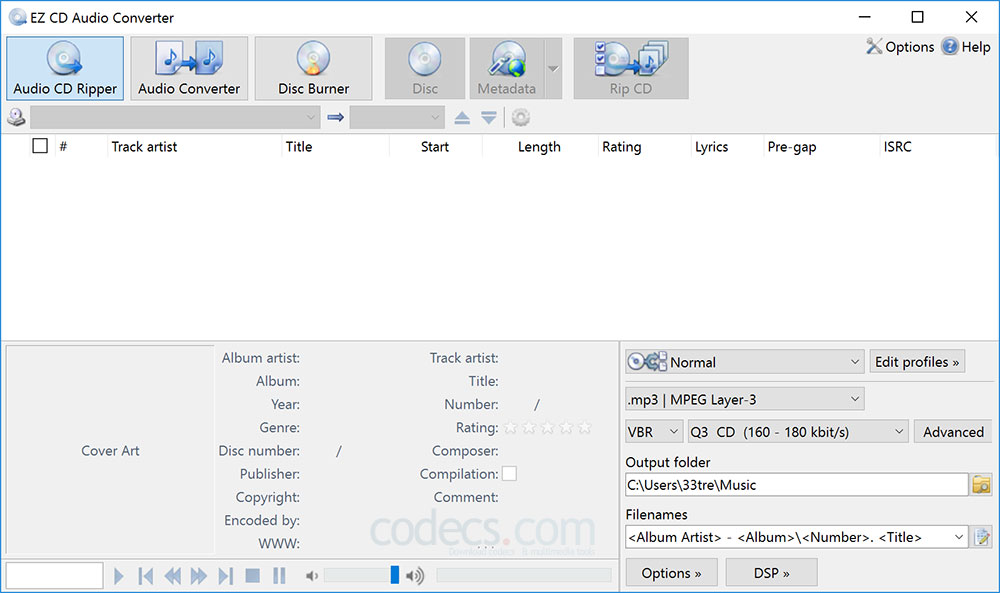 EZ CD Audio Converter 10.3 screenshot