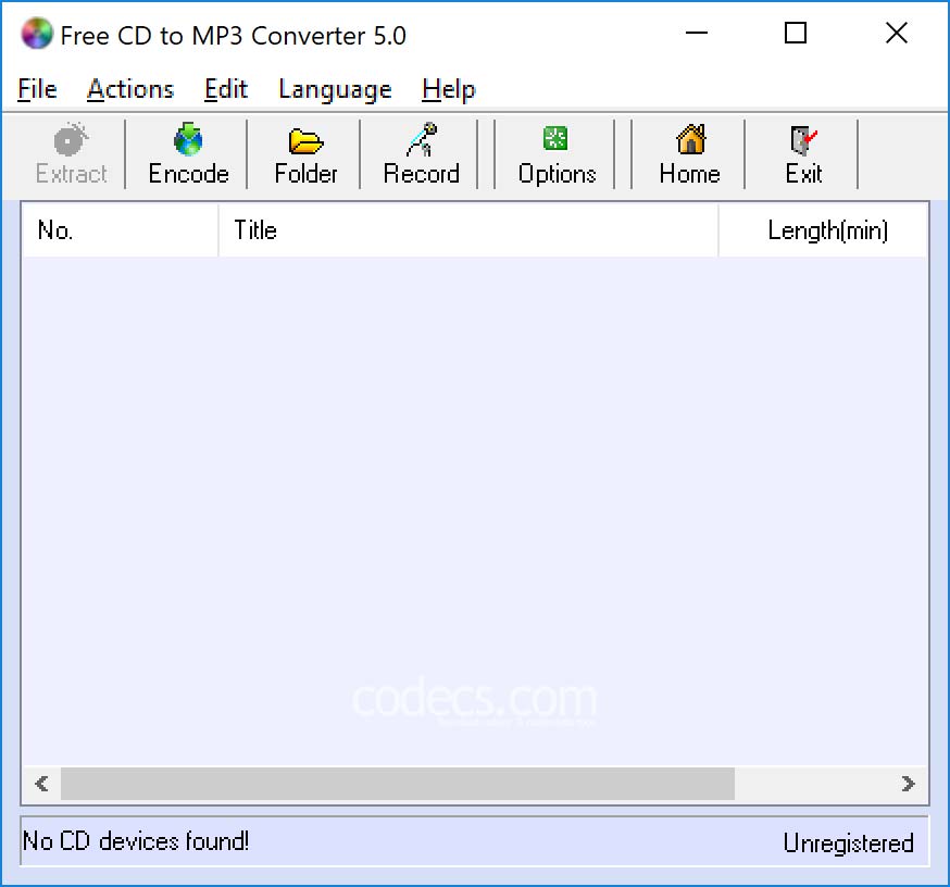 Free CD to MP3 Converter 5.0 screenshot