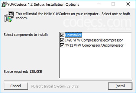 Helix YUV Codecs 1.3 screenshot