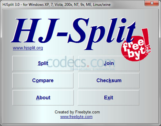HJSplit 3.0 screenshot