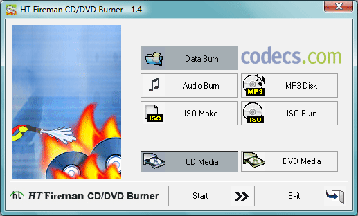 HT Fireman CD/DVD Burner 1.4 screenshot