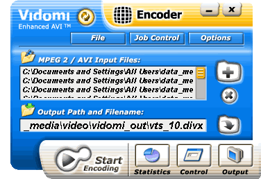 Vidomi Enhanced AVI 0.469 screenshot