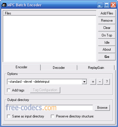 MPC Batch Encoder 2.3.1 screenshot