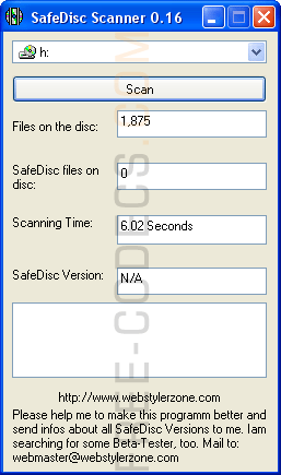 SafeDiscScanner 0.16 screenshot