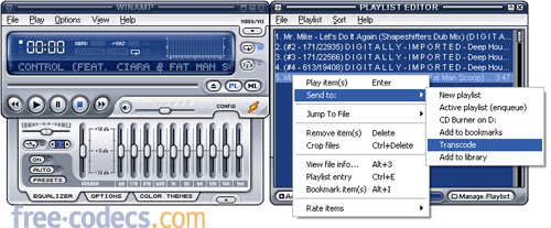 Winamp Transcoder 2.0a screenshot