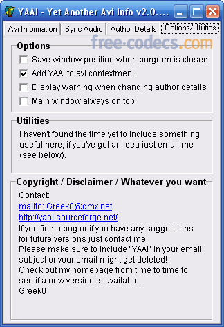 YAAI - Yet Another Avi Info 2.0.3.488 screenshot