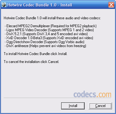 Hotwire Codec Bundle 1.0 screenshot