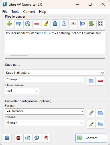 Libre AV Converter 2.0.24 screenshot