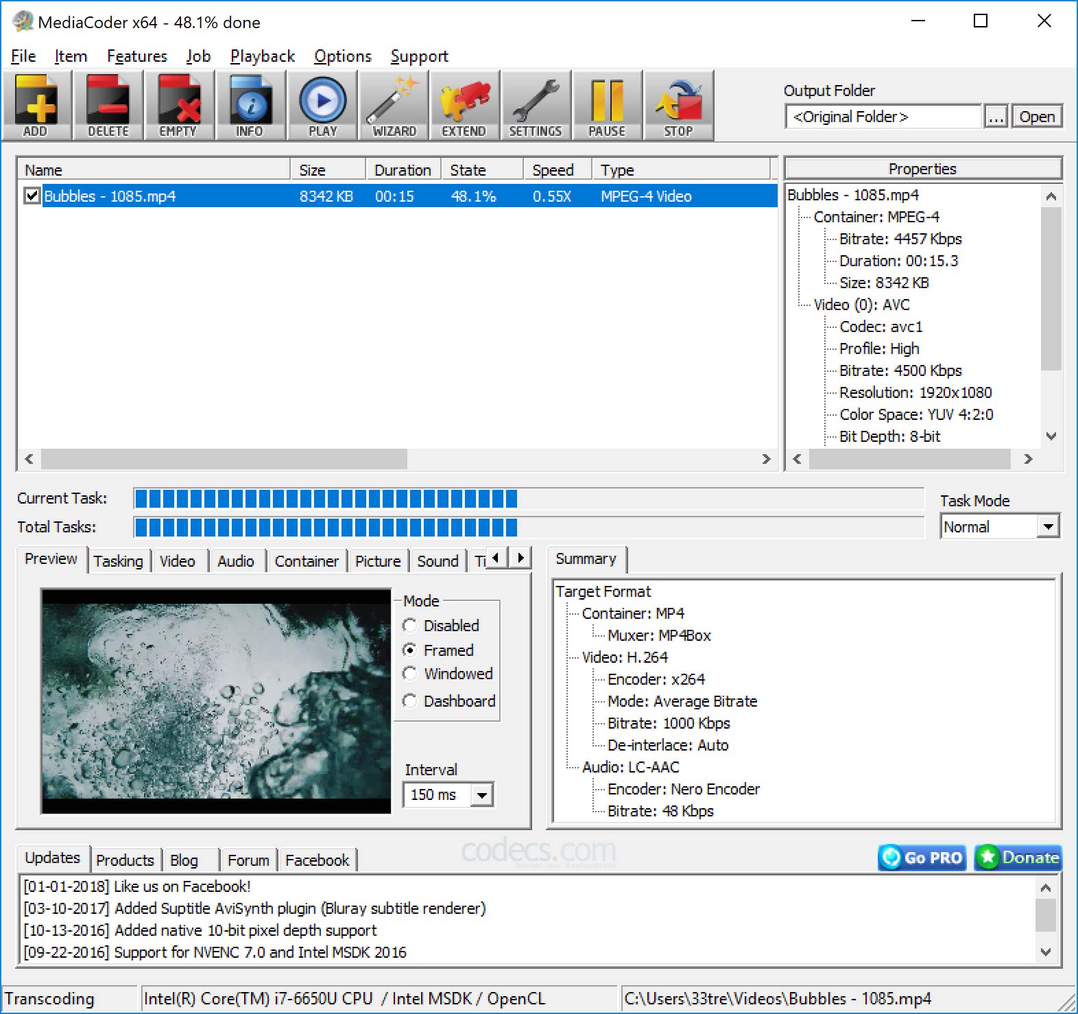 codec group for mediacoder