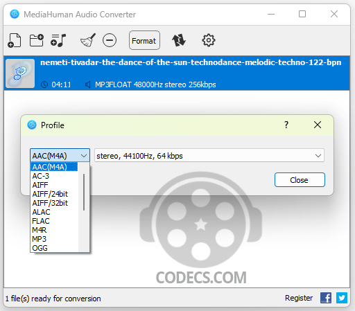 MediaHuman Audio Converter 2.2.1 screenshot