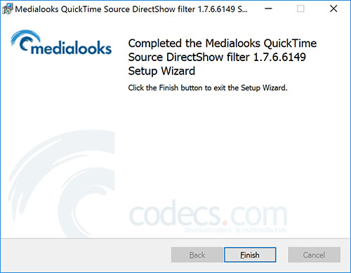 QuickTime DirectShow Source Filter 1.7.6 screenshot