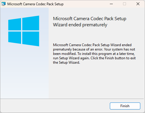 Download Microsoft Camera Codec Pack screenshot