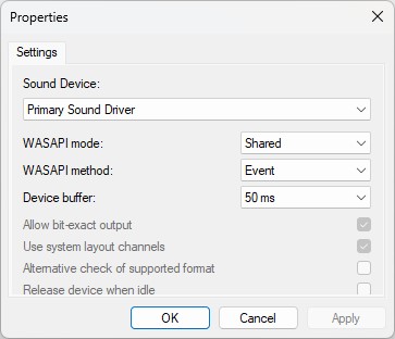 MPC Audio Renderer 1.8.2.106 screenshot