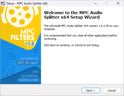 MPC Audio Splitter 1.8.2.116 screenshot