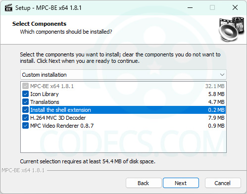 MPC-BE 1.8.4 / 1.8.4.16 nightly screenshot