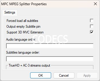 MPC MPEG Splitter 1.6.9.108 screenshot