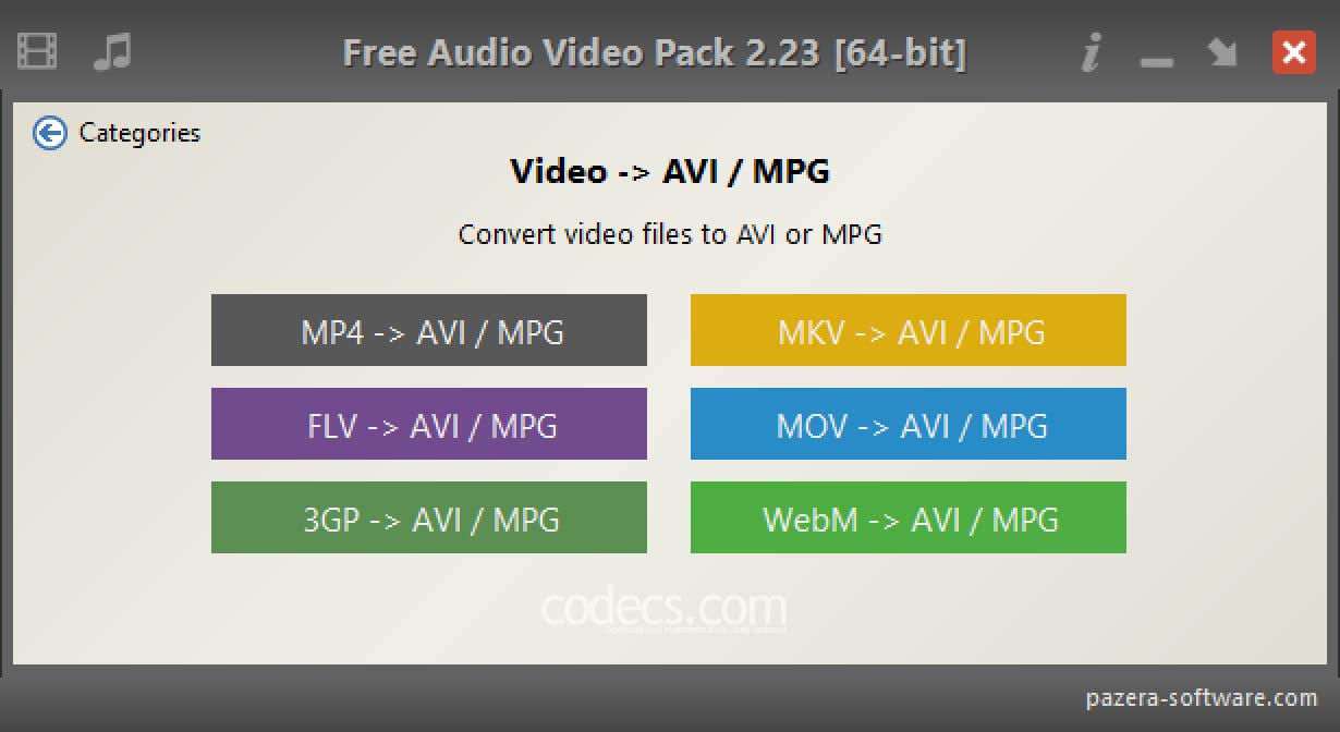 Pazera Free Audio Video Pack 2.23 screenshot