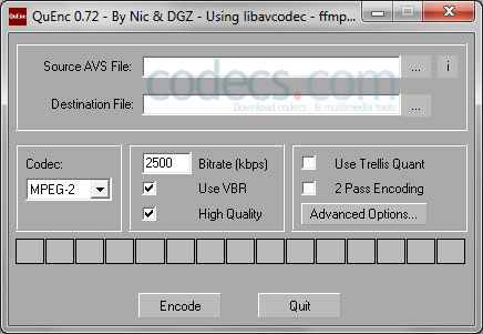 QuEnc 0.72 screenshot