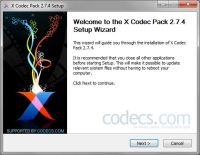 X Codec Pack 2.7.4 screenshot