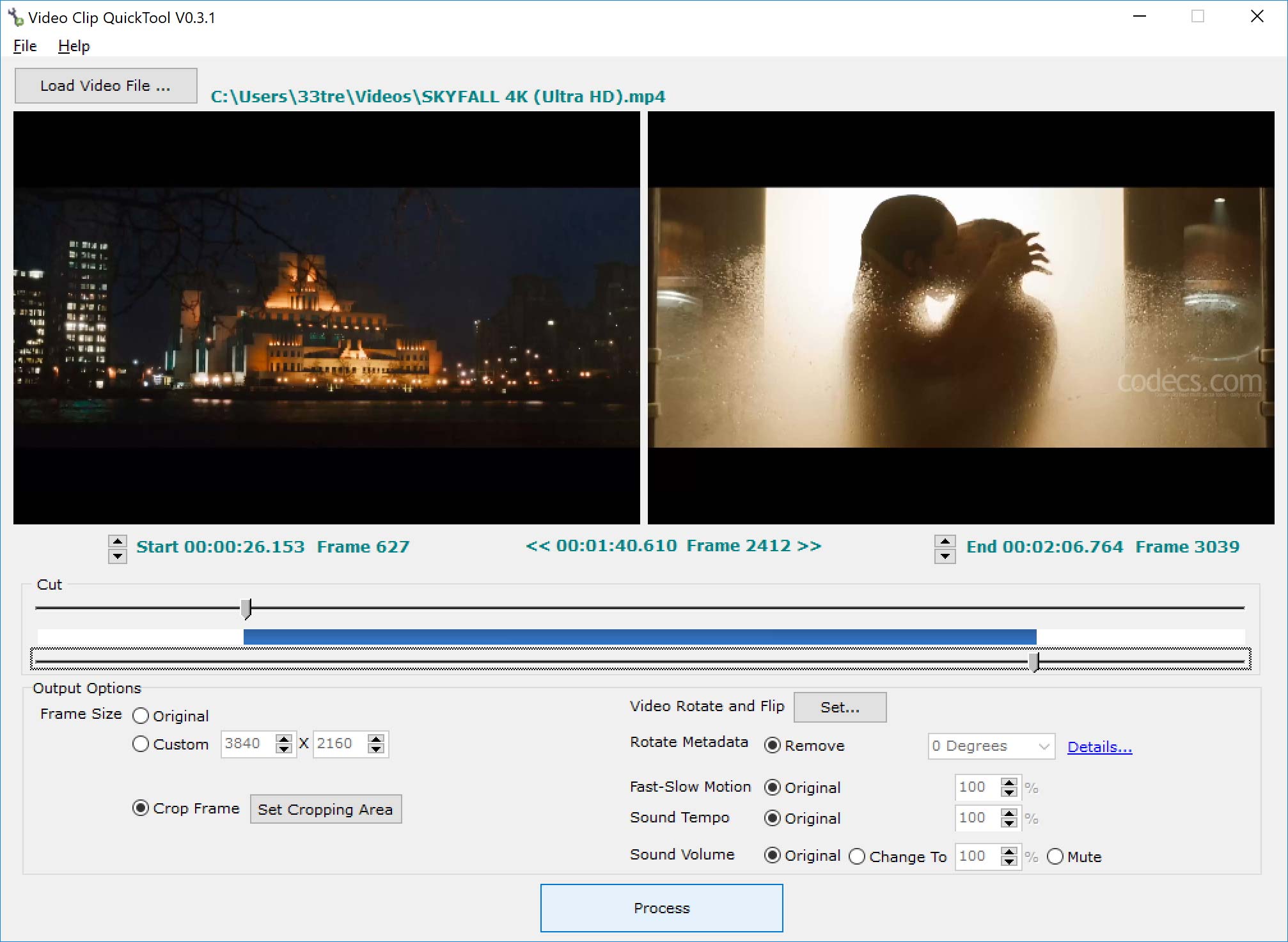Video Clip QuickTool 0.3.1 screenshot