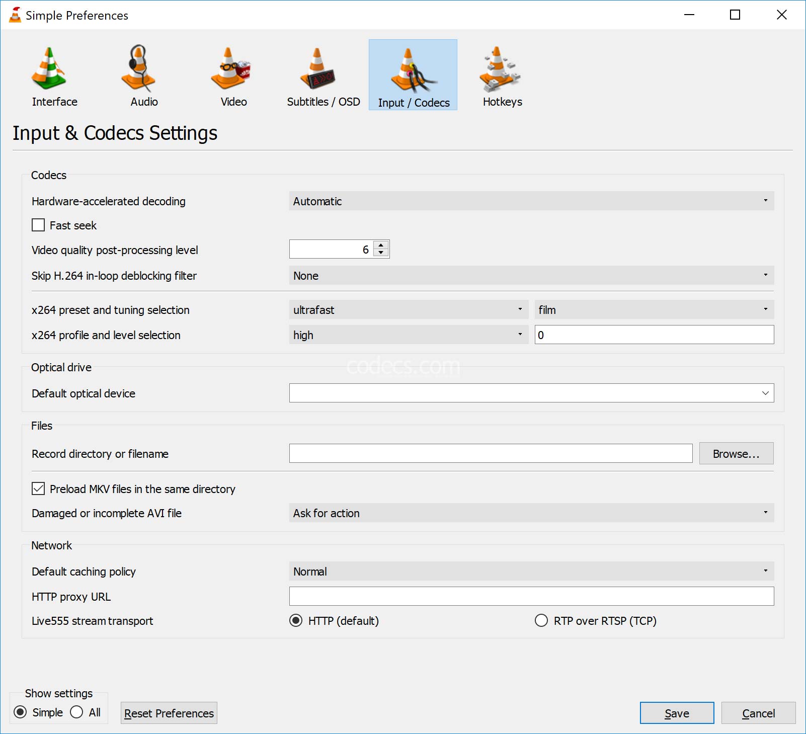 VLC Media Player 3.0.21 beta screenshot