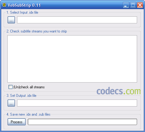 VobSubStrip 0.11 screenshot