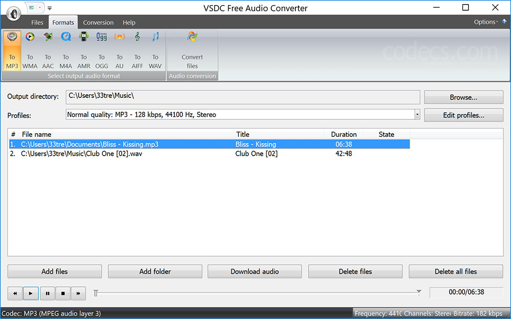 VSDC Free Audio Converter 1.6.5 screenshot
