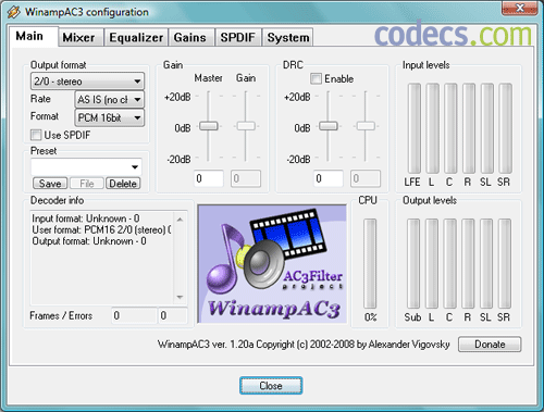 WinampAC3 1.20a screenshot