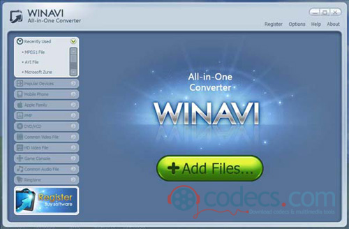 WinAVI All-In-One Converter 1.7 screenshot