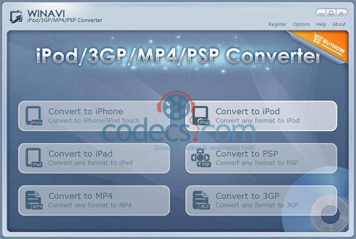 WinAVI iPod/PSP/3GP/MP4 Video Converter 4.4.2 screenshot