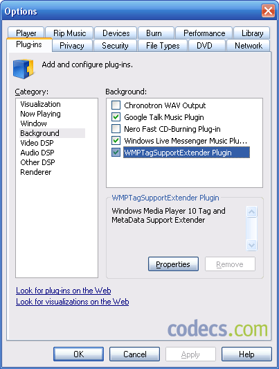 WMP Tag Support Extender 1.4 screenshot