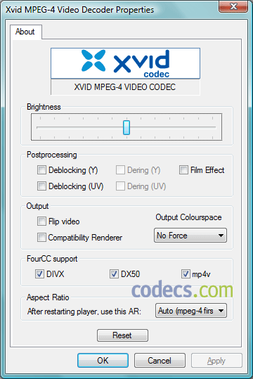 Koepi's XviD Codec 1.3.4.