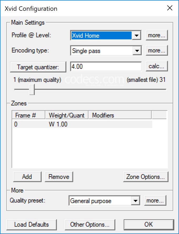 xvid video codec for windows 10