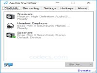 Audio Switcher 1.8 screenshots