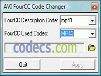 AVI FourCC Changer 1.00 screenshots