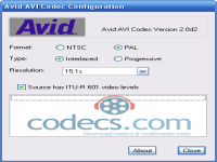 Avid AVI CoDec screenshot