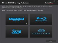 CyberLink Ultra HD Blu-ray Advisor screenshot