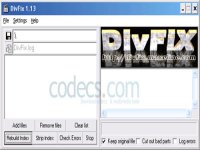 DivFix 1.13 Beta screenshots