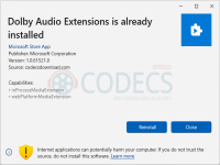 Dolby Audio Extensions 1.0.61521.0 screenshots